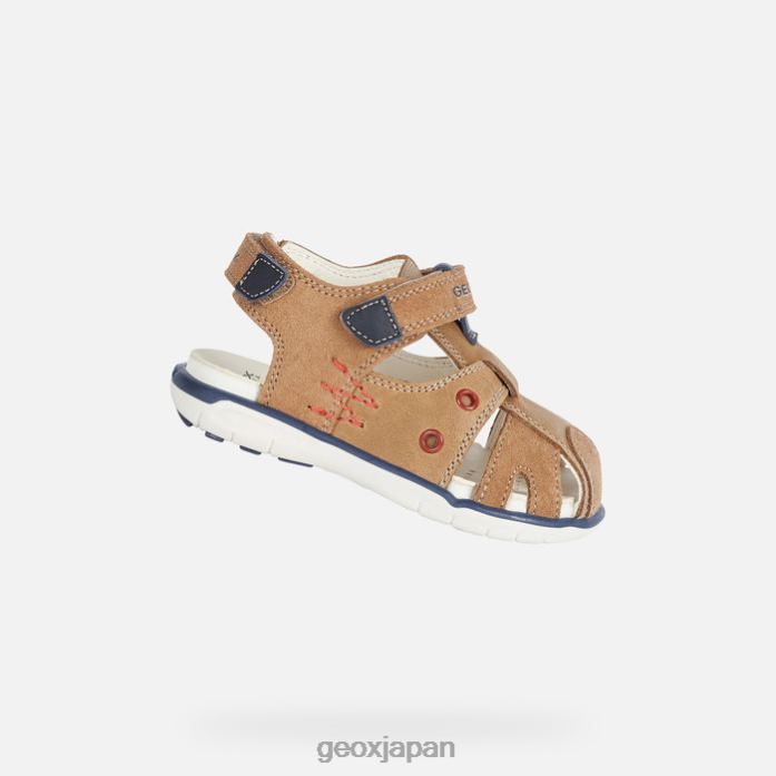 Geox Shoes Japan サンダルデリー幼児 822JX1598 赤ちゃんと幼児 カラメル