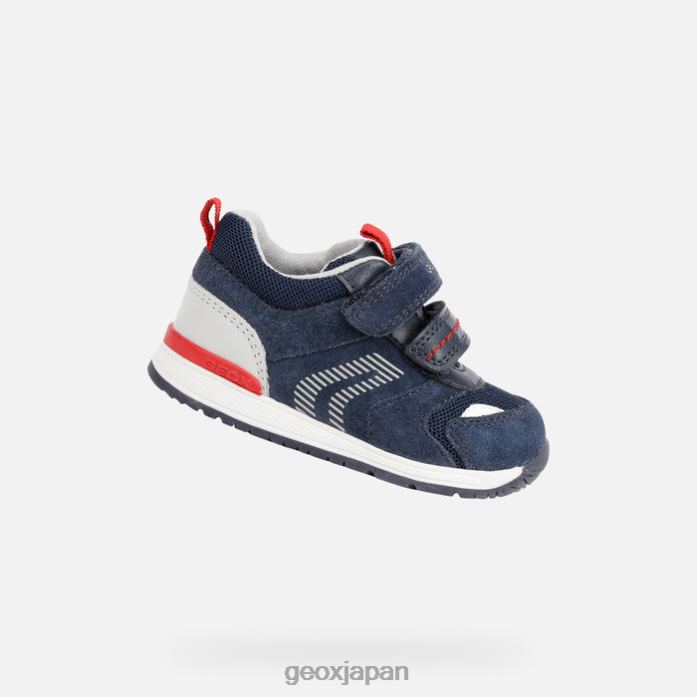 Geox Shoes Japan リションの男の子 822JX1603 赤ちゃんと幼児 海軍