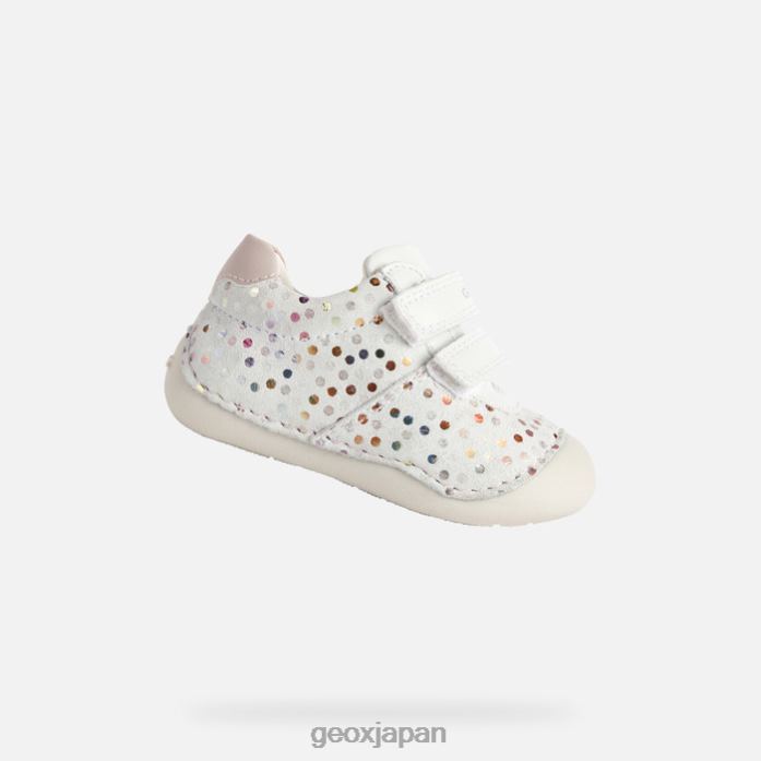 Geox Shoes Japan トゥティム幼児 822JX1613 赤ちゃんと幼児 ホワイト/ライトローズ