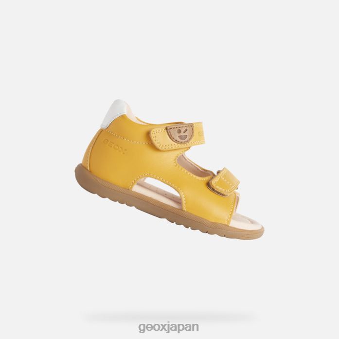 Geox Shoes Japan サンダルマキアベイビー 822JX1616 赤ちゃんと幼児 黄土色黄色