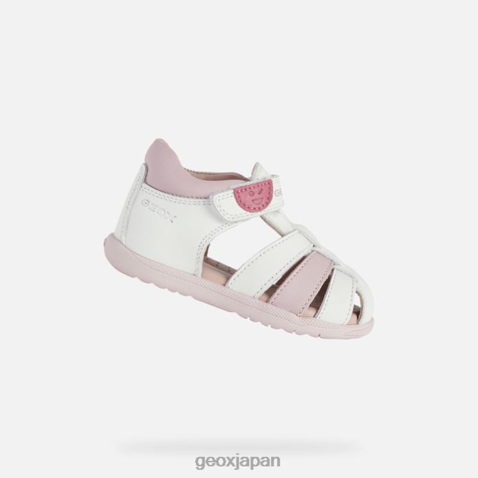 Geox Shoes Japan サンダルマキアの女の赤ちゃん 822JX1624 赤ちゃんと幼児 ホワイトローズ