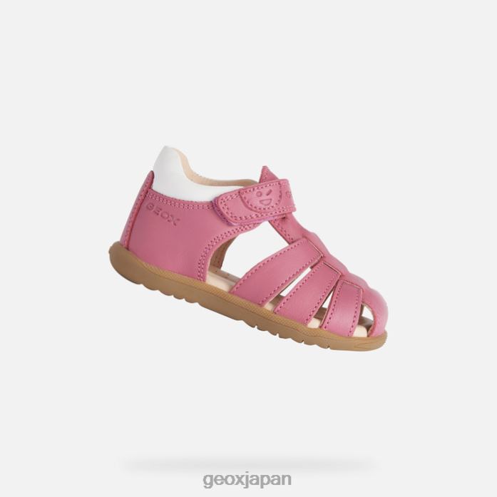 Geox Shoes Japan サンダルマキアの女の赤ちゃん 822JX1625 赤ちゃんと幼児 フューシャ/ホワイト