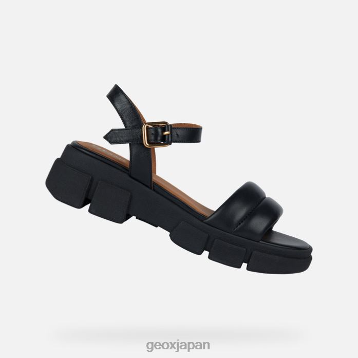 Geox Shoes Japan リスボナの女性 822JX164 女性 黒