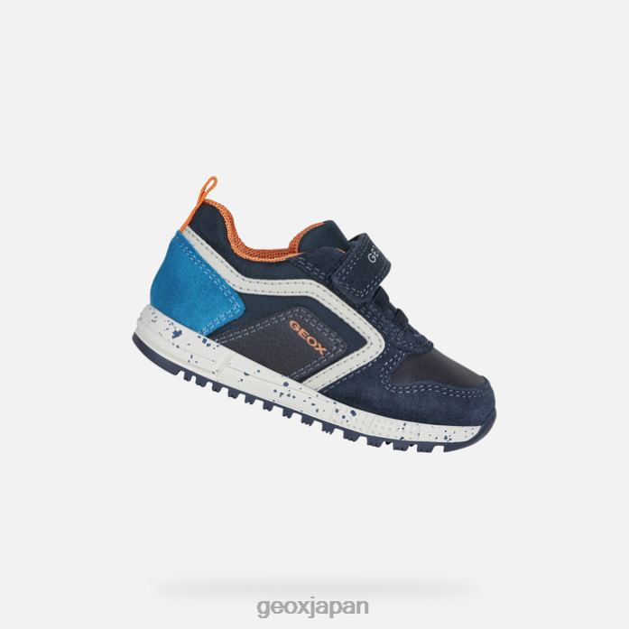 Geox Shoes Japan アルベン幼児 822JX1640 赤ちゃんと幼児 ネイビー/オクタン価
