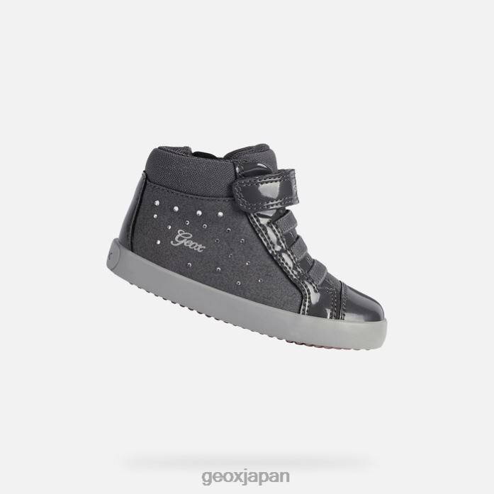 Geox Shoes Japan ギスリ幼児 822JX1652 赤ちゃんと幼児 濃い灰色