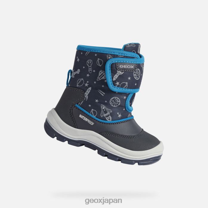Geox Shoes Japan フランフィル幼児 822JX1655 赤ちゃんと幼児 ネイビー/ロイヤル