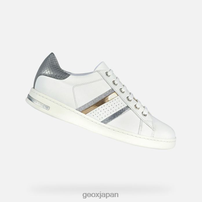 Geox Shoes Japan ジェイセンの女性 822JX1692 女性 ホワイト/シルバー