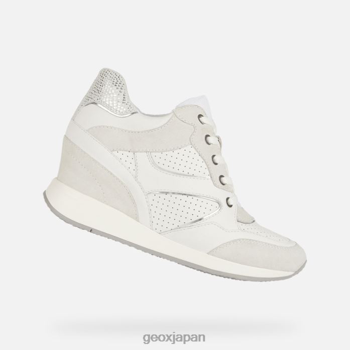 Geox Shoes Japan ダメ女 822JX1731 女性 ホワイト/オフホワイト