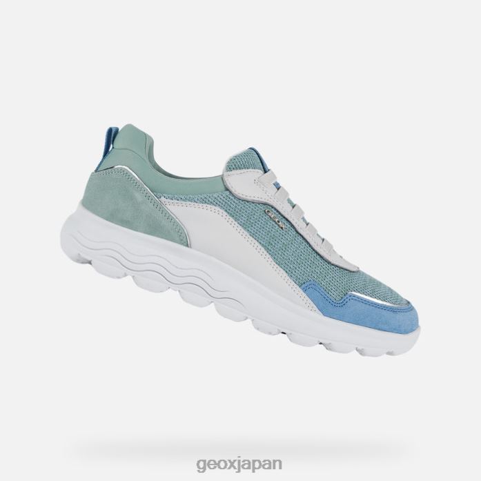 Geox Shoes Japan スフェリカウーマン 822JX18 女性 ホワイト/グリーン