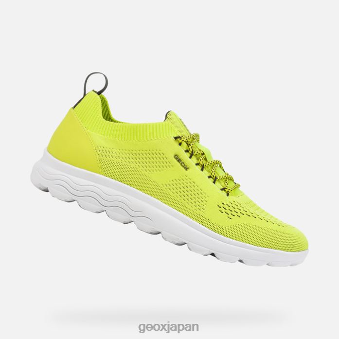Geox Shoes Japan スフェリカマン 822JX1802 男性 蛍光グリーン/ブラック
