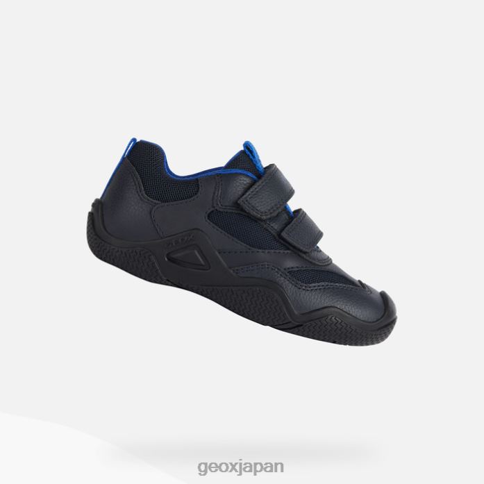 Geox Shoes Japan ウェーダージュニア 822JX1860 男の子たち ネイビー/ロイヤル