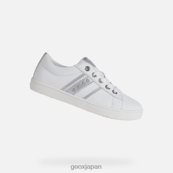 Geox Shoes Japan ケーテガール 822JX1861 女の子 ホワイト/シルバー