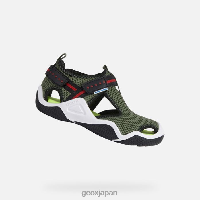 Geox Shoes Japan ウェーダージュニア 822JX1871 男の子たち 軍隊