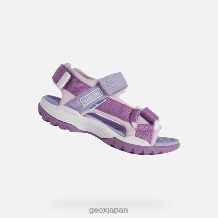Geox Shoes Japan ボレアリスの女の子 822JX1884 女の子 パープル/ピンク
