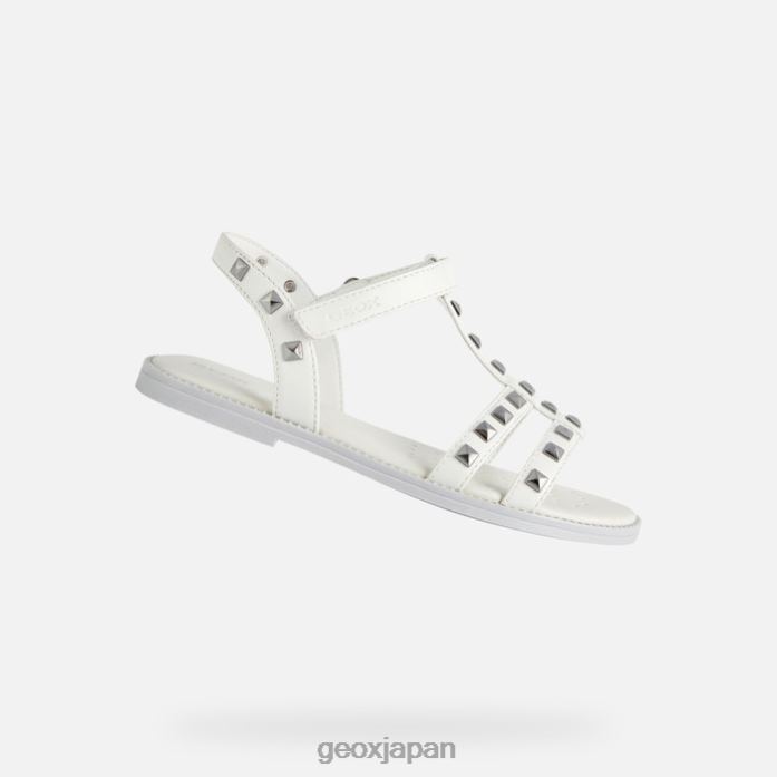 Geox Shoes Japan サンダルカーリーガール 822JX1900 女の子 白