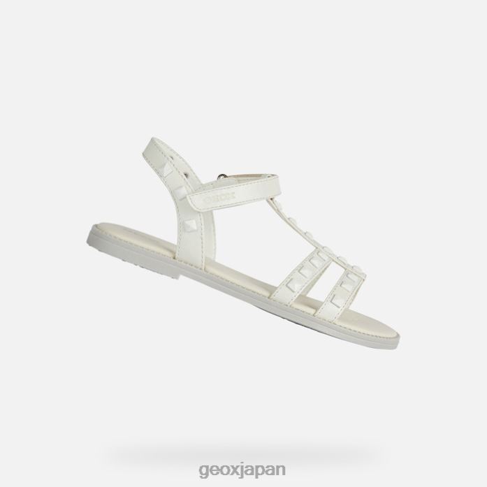 Geox Shoes Japan サンダルカーリーガール 822JX1901 女の子 白
