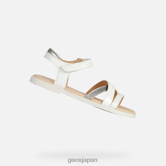 Geox Shoes Japan サンダルカーリーガール 822JX1905 女の子 白