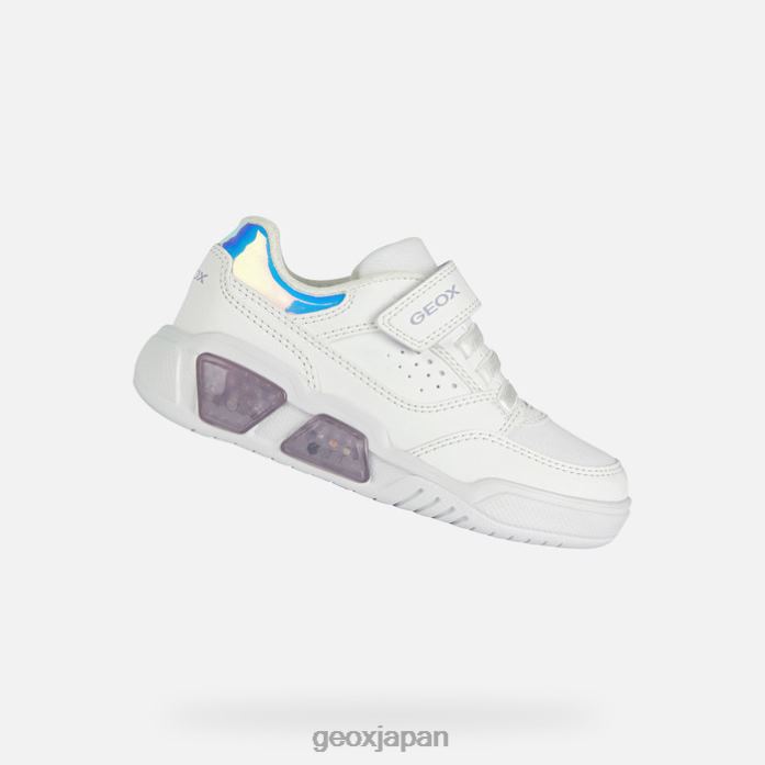 Geox Shoes Japan イルミナスジュニア 822JX1910 女の子 ホワイト/ライラック