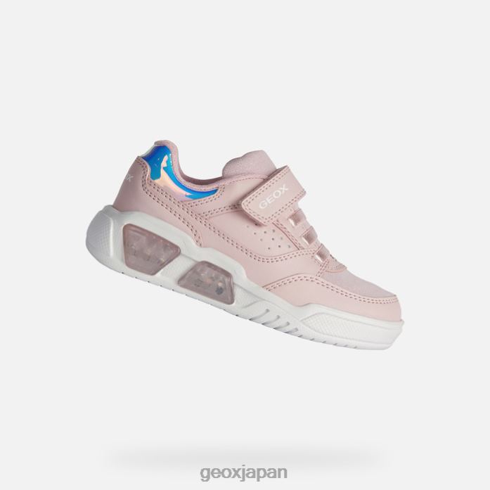 Geox Shoes Japan イルミナスジュニア 822JX1911 女の子 ライトローズ/ホワイト