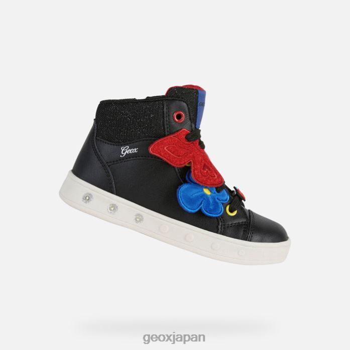 Geox Shoes Japan スカイリンガール 822JX1935 女の子 ブラック/マルチカラー