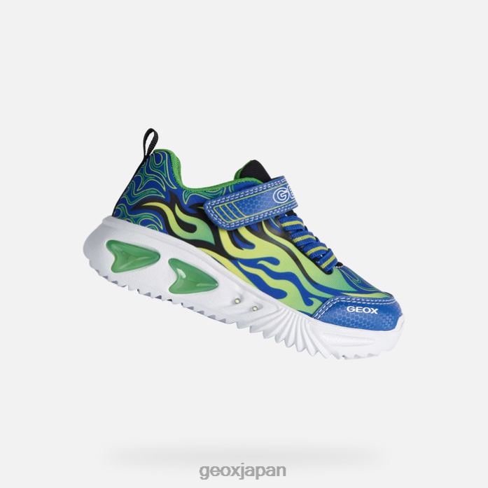 Geox Shoes Japan アシスタントボーイ 822JX1944 男の子たち ロイヤル/グリーン