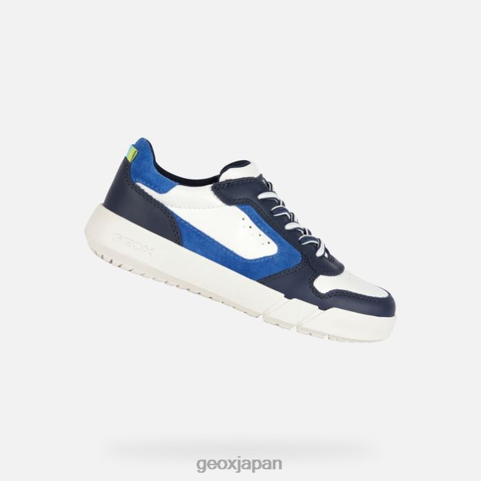 Geox Shoes Japan ひろお坊や 822JX1952 男の子たち ホワイトネイビー