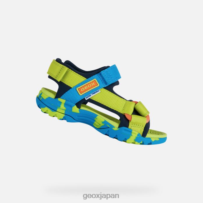 Geox Shoes Japan ボレアリスの男の子 822JX1962 男の子たち ライム/スカイ