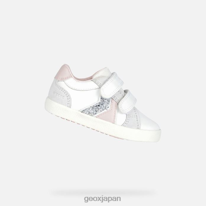 Geox Shoes Japan キルウィ幼児 822JX2015 赤ちゃんと幼児 ホワイト/ライトローズ