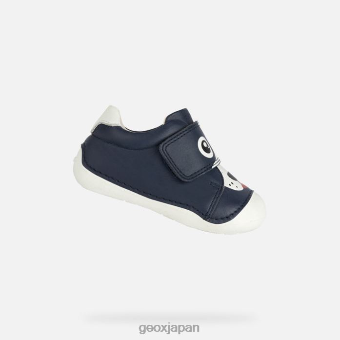 Geox Shoes Japan トゥティムベイビー 822JX2021 赤ちゃんと幼児 ネイビー/ホワイト