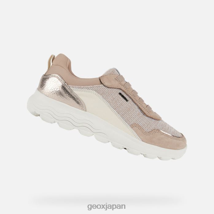 Geox Shoes Japan スフェリカウーマン 822JX21 女性 褐色肌/クリーム色