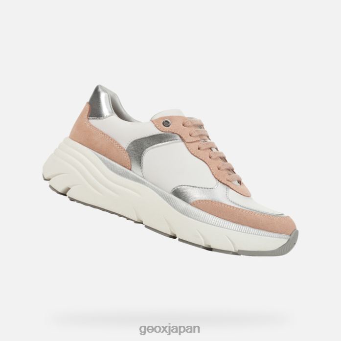 Geox Shoes Japan ディアマンタの女性 822JX224 女性 ホワイト/ヌード