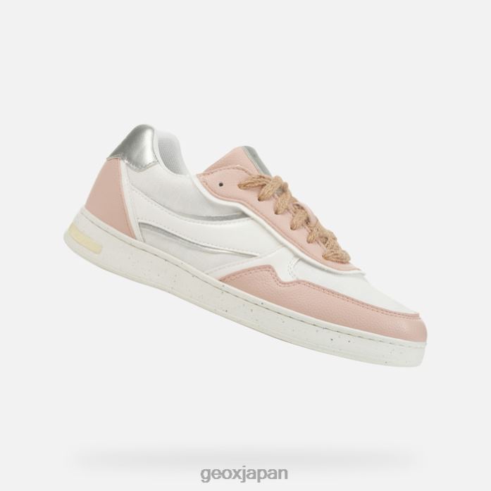 Geox Shoes Japan ジェイセンの女性 822JX244 女性 ピーチ/ホワイト
