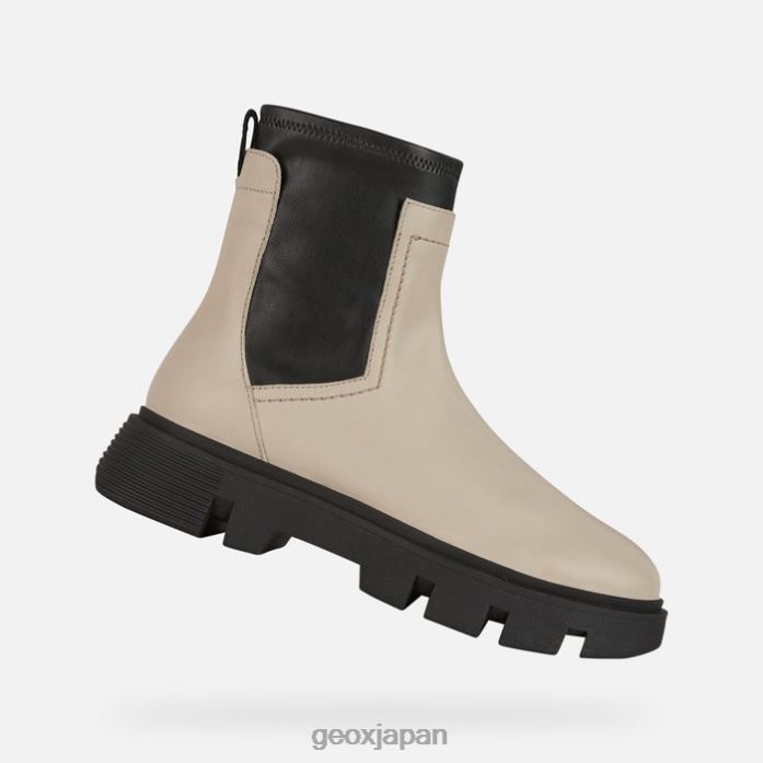 Geox Shoes Japan ヴィルデの女性 822JX255 女性 ライトトープ/ブラック