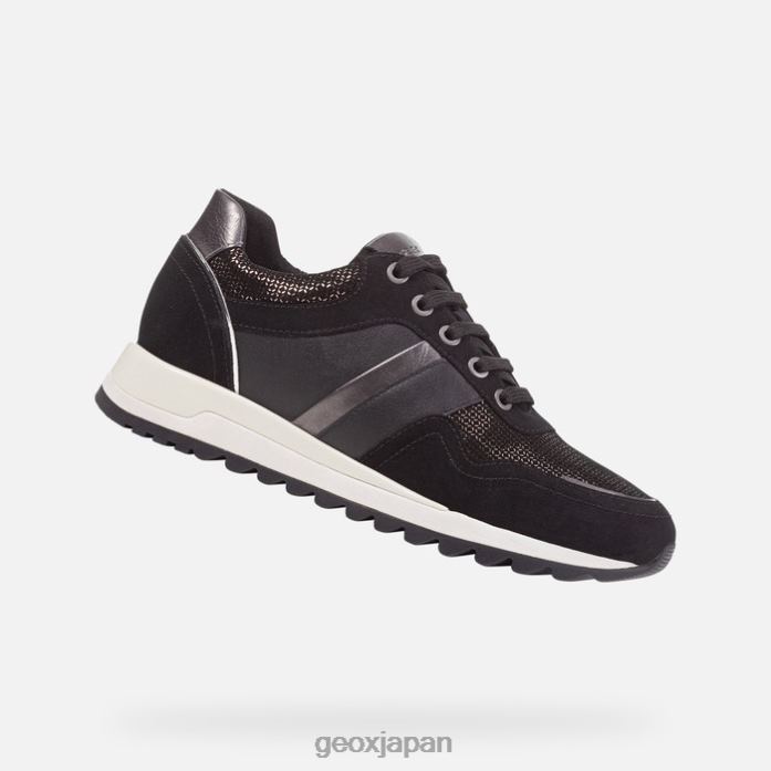 Geox Shoes Japan タベリヤの女性 822JX279 女性 黒