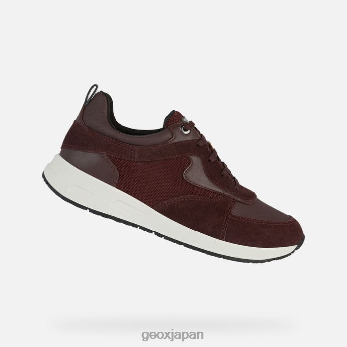 Geox Shoes Japan ブルミア女性 822JX287 女性 ダークバーガンディ/ワイン