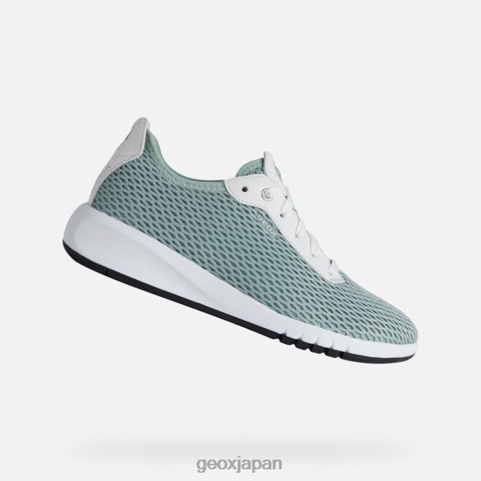 Geox Shoes Japan エアランティス女性 822JX336 女性 ミント/ホワイト