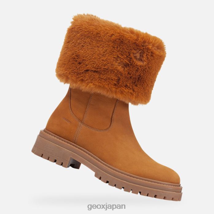 Geox Shoes Japan イリデアの女性 822JX361 女性 コニャック