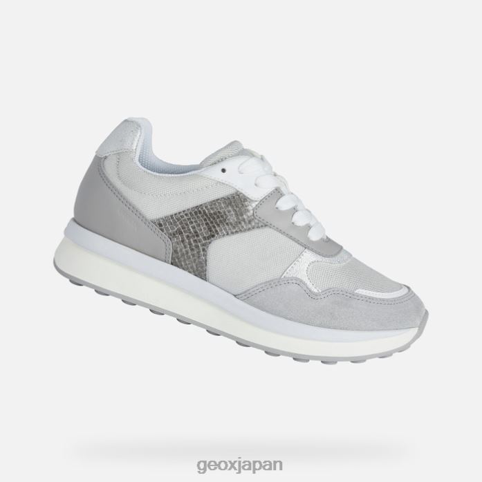 Geox Shoes Japan ランティックス女性 822JX381 女性 シルバー/ライトグレー