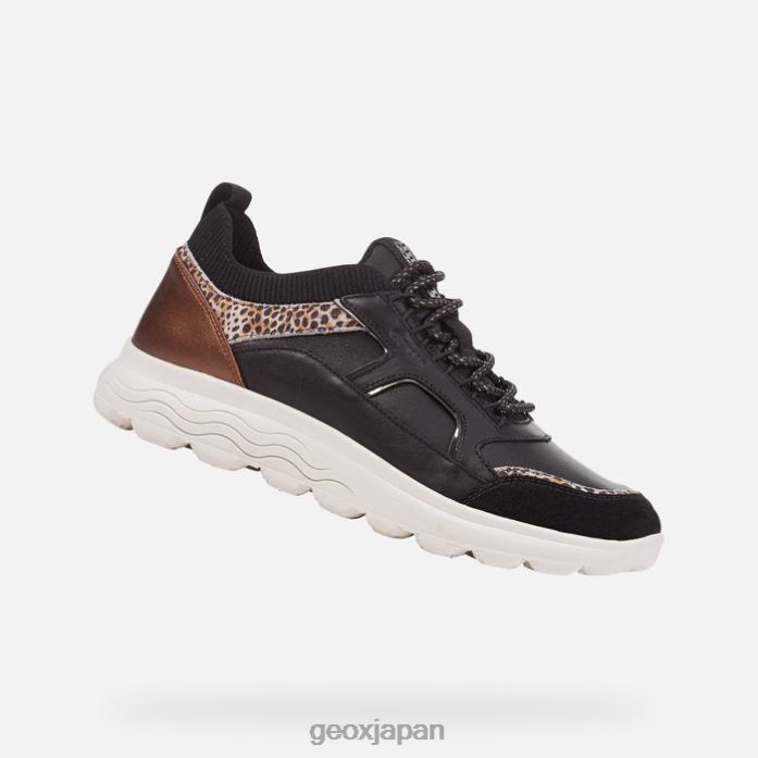 Geox Shoes Japan スフェリカウーマン 822JX400 女性 ブラック/オフホワイト