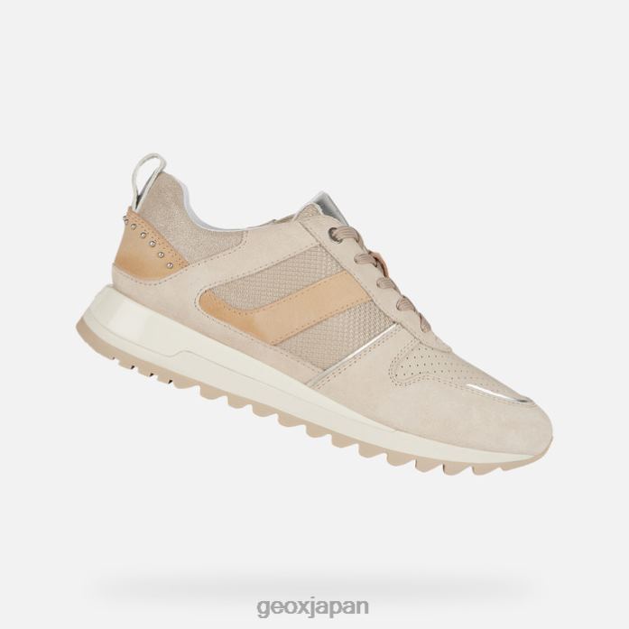 Geox Shoes Japan タベリヤの女性 822JX415 女性 ベージュ/アプリコット