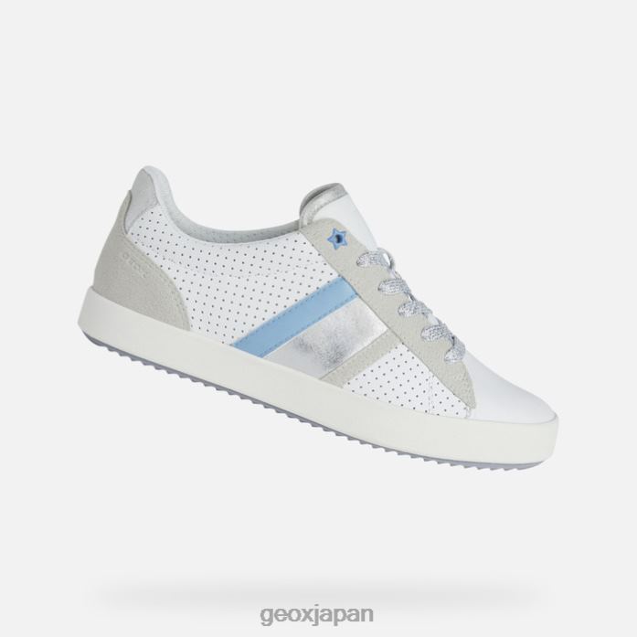 Geox Shoes Japan ブロミー女性 822JX473 女性 ホワイト/オフホワイト