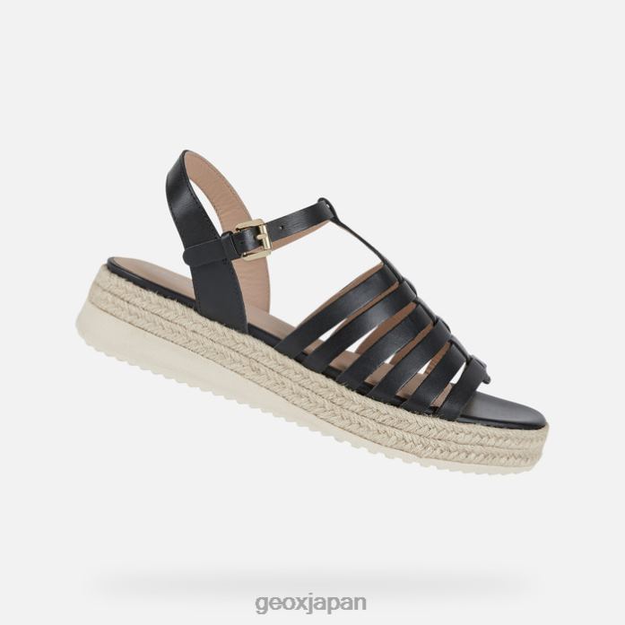 Geox Shoes Japan エオリーの女性 822JX531 女性 黒