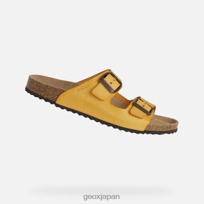 Geox Shoes Japan ブリオニアの女性 822JX563 女性 ダークイエロー