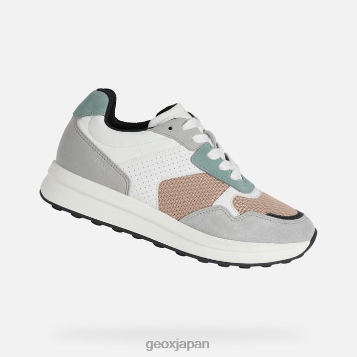 Geox Shoes Japan ランティックス女性 822JX567 女性 DKスキン/LTグレー