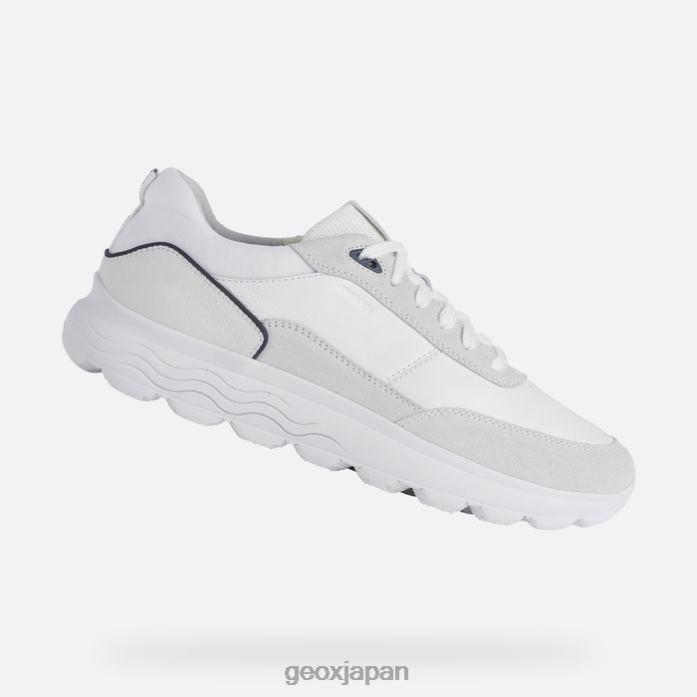 Geox Shoes Japan スフェリカマン 822JX696 男性 ホワイト/オフホワイト
