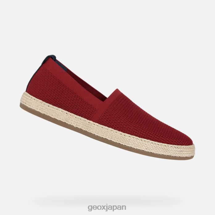 Geox Shoes Japan パンテッレリアの男 822JX711 男性 暗赤色