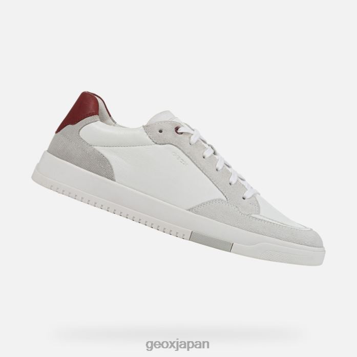 Geox Shoes Japan セニャーレマン 822JX863 男性 ホワイト/DKレッド