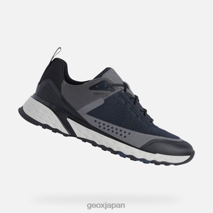 Geox Shoes Japan ステラートマン 822JX898 男性 ネイビー/グレー