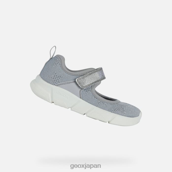 Geox Shoes Japan アリルの女の子 822JX987 女の子 銀