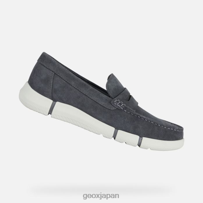 Geox Shoes Japan アダプターM男 822JX733 男性 暗い石